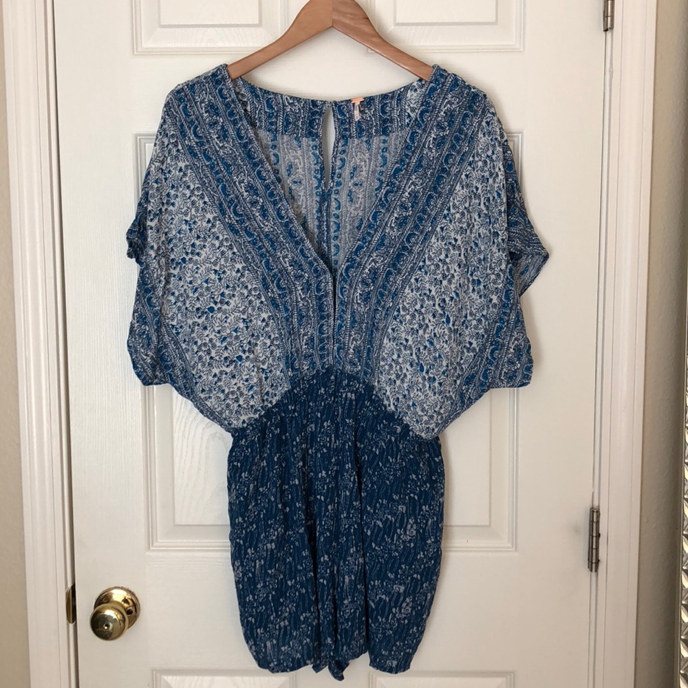 Free people Arizona printed plunge V-neck romper - Picture 5 of 5